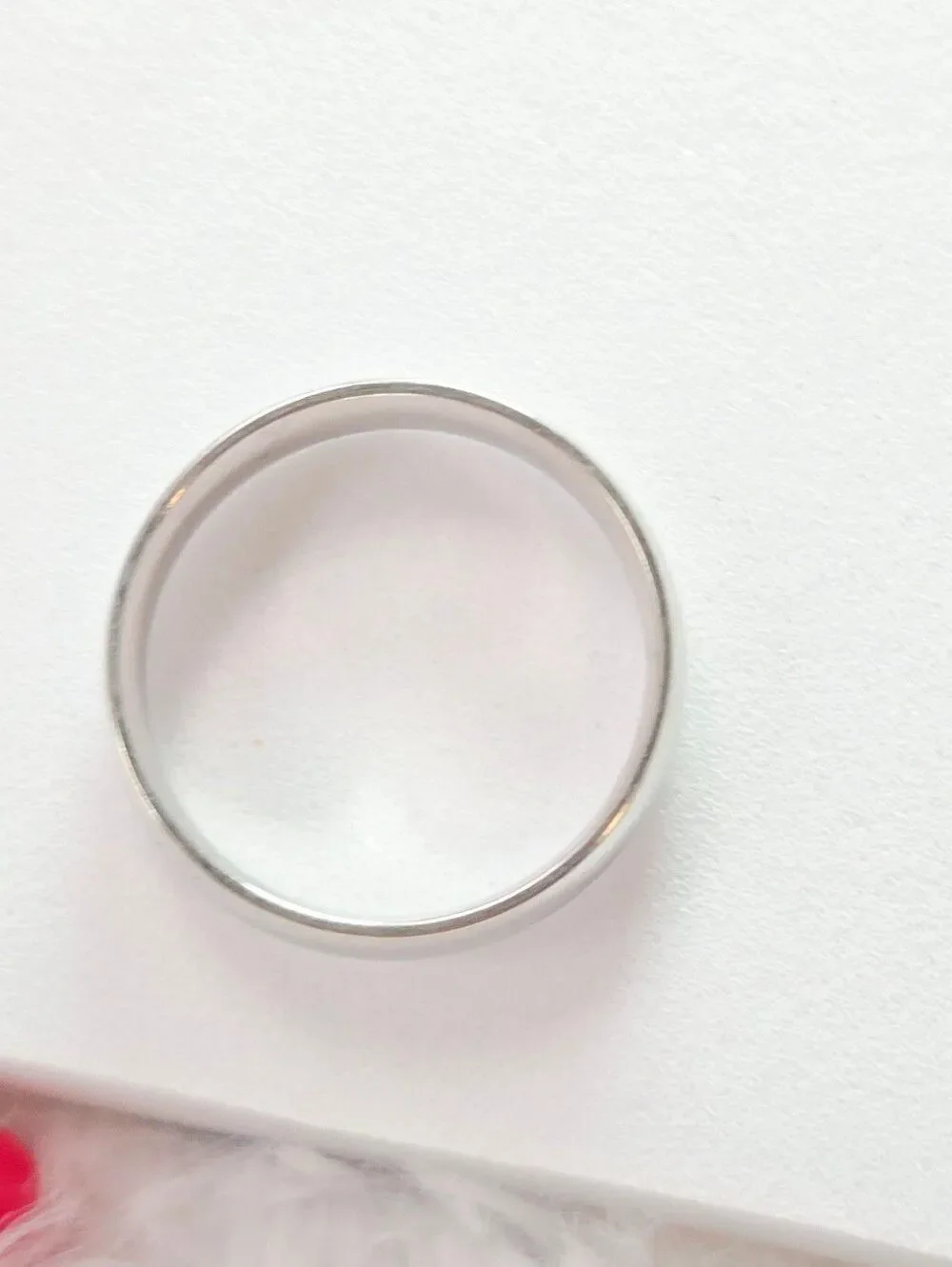 Titanium Steel Ring Size 11 Silver Dome 6mm Comfort Wedding Band Classic Clean